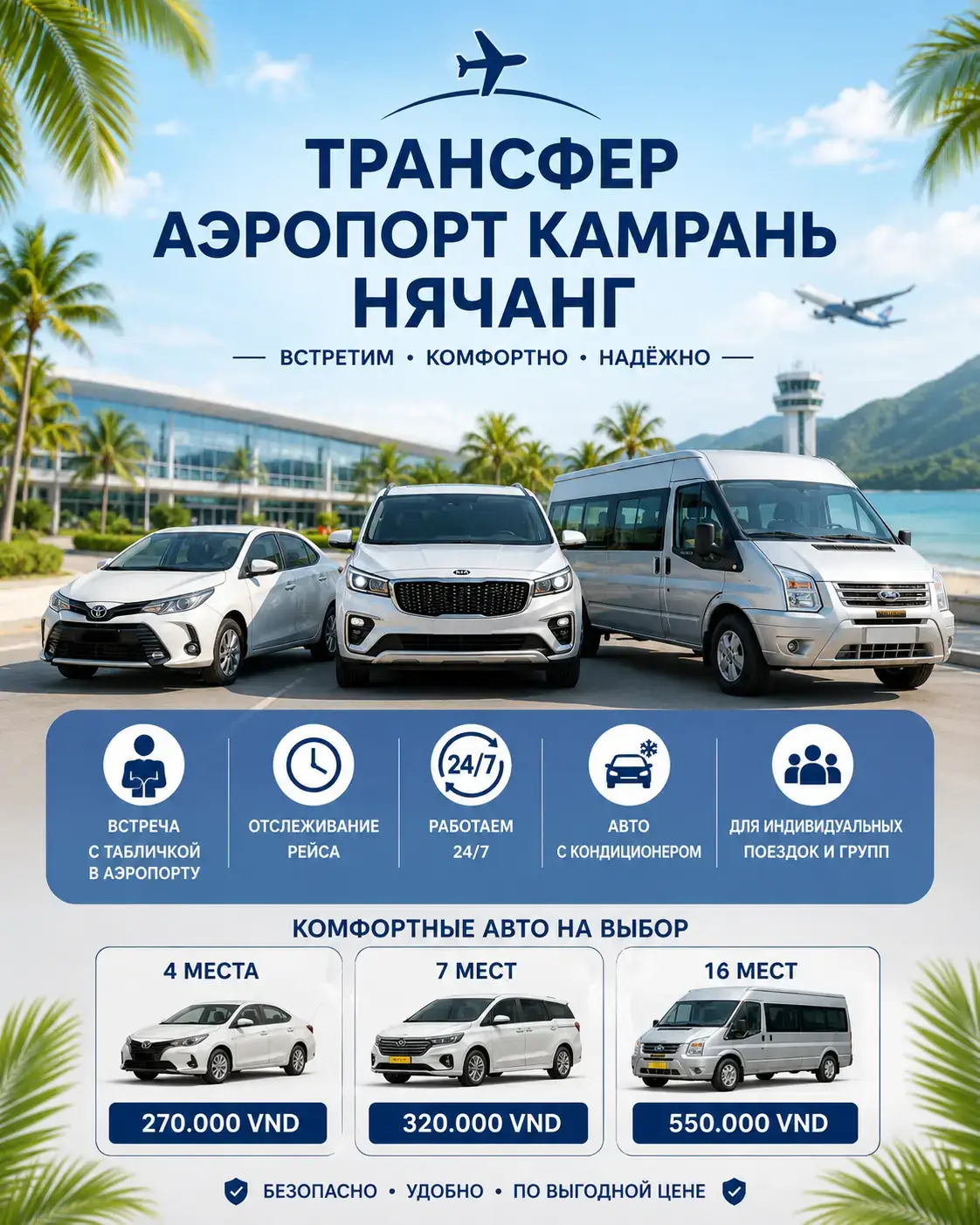 Трансфер аэропорт Камрань ↔ Нячанг