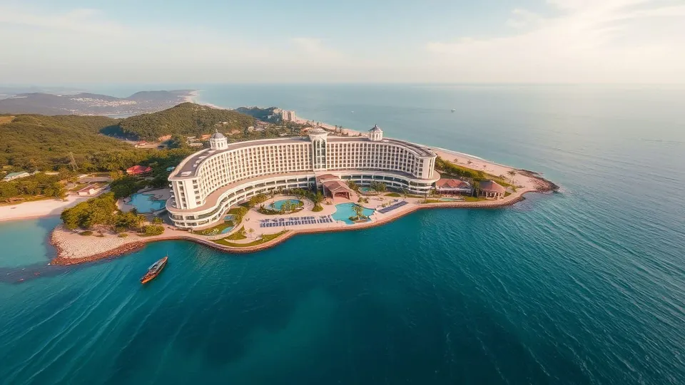 Остров Хон Тре (Vinpearl) в Нячанге с высоты